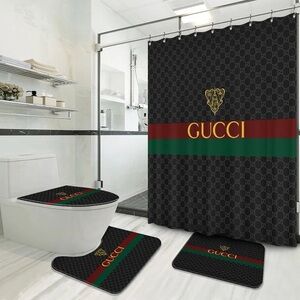Designer Black and Green Bathroom Set